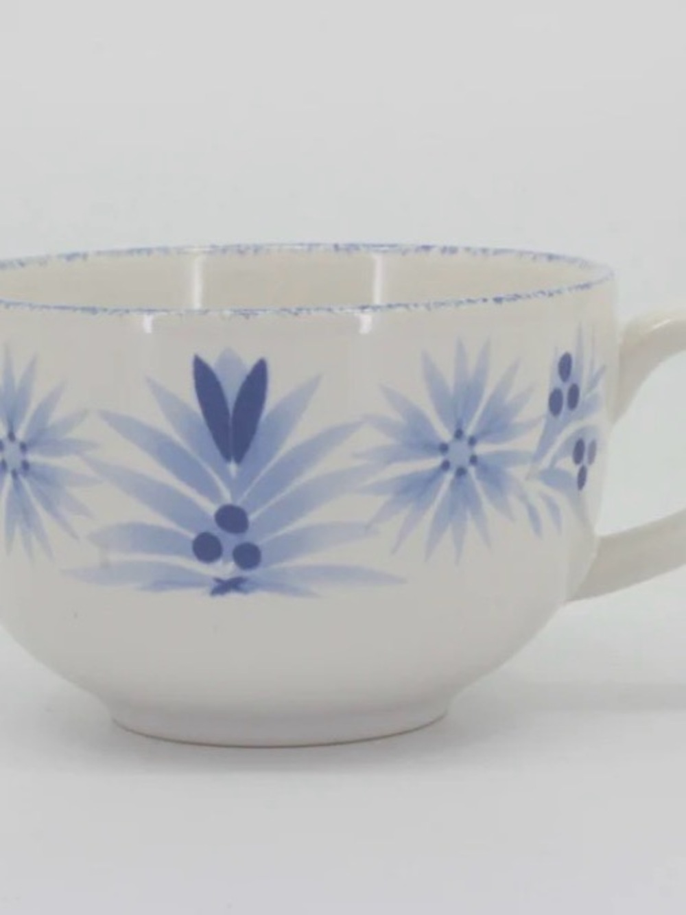 Marks & Spencer - Provence - Teacup Mug Cup Tea Cup White Blue - Perfect